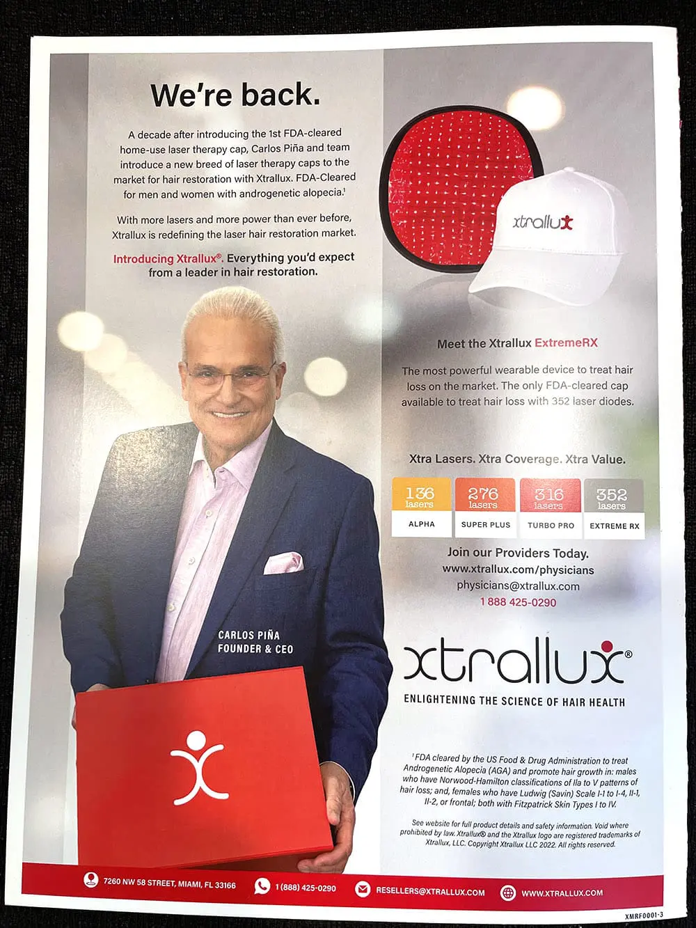 Xtralux Extreme RX 2 Xtrallux Extreme RX Hair Regrowth Laser Cap