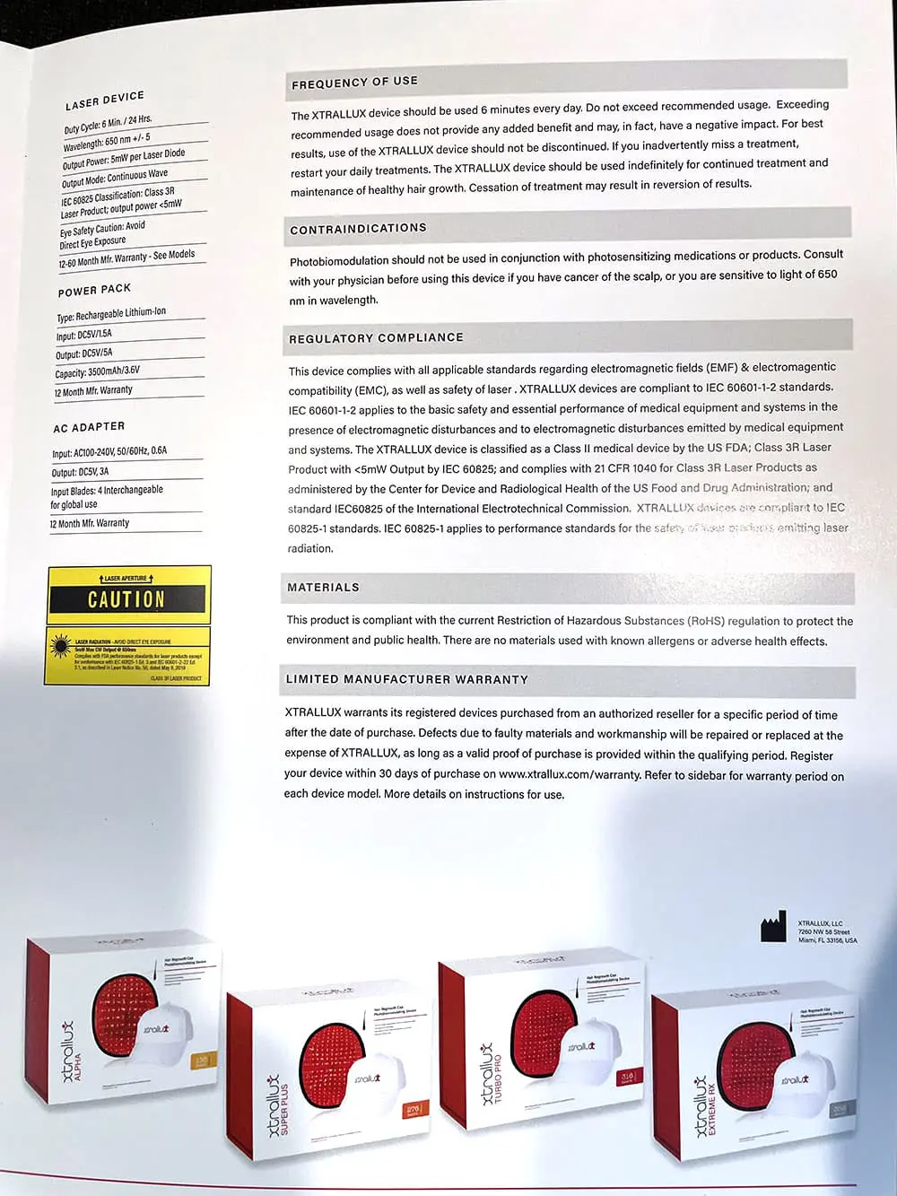 Xtralux Extreme RX 3 Xtrallux Extreme RX Hair Regrowth Laser Cap