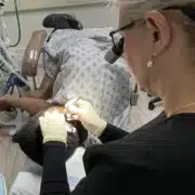 Graft collection with Dr Kelemen - Hair 4 Life Medical Dr Kelemen collecting grafts harvested with the WAW