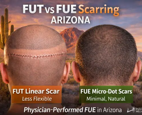 FUT vs FUE scaring